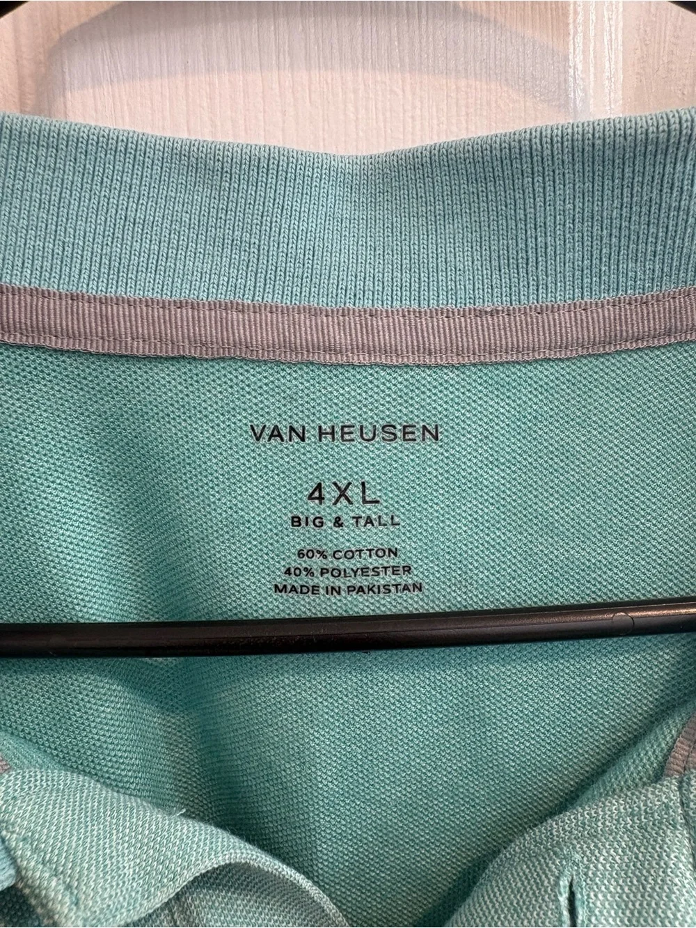 NWOT Van Heusen teal polo size 4XL - Picture 2 of 3